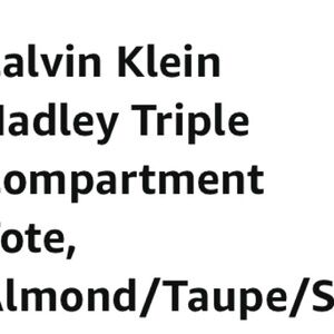 Calvin Klein Almond/Taupe/Stone Tote
